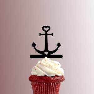 Anchor Heart 228-279 Cupcake Topper