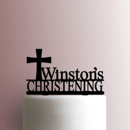 Custom Christening Name 225-963 Cake Topper