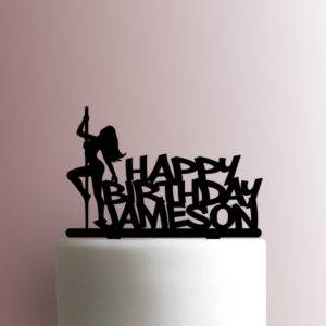 Custom Pole Dancer Happy Birthday Name 225-964 Cake Topper