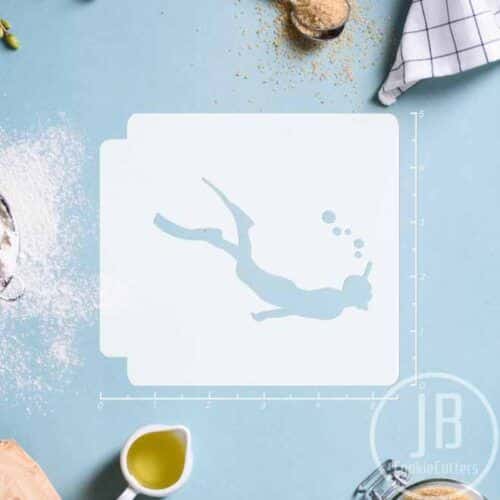 Snorkeling Body 783-C119 Stencil Silhouette