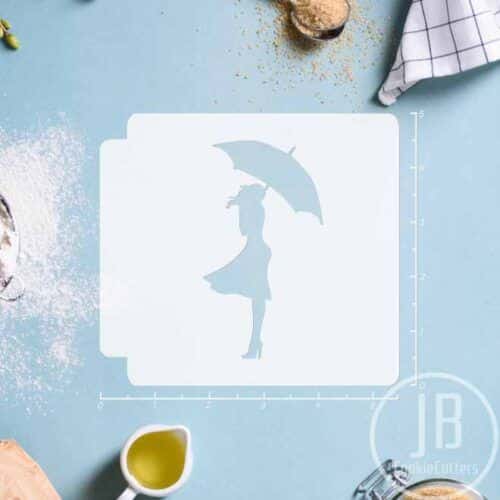 Woman with Umbrella Body 783-C118 Stencil Silhouette