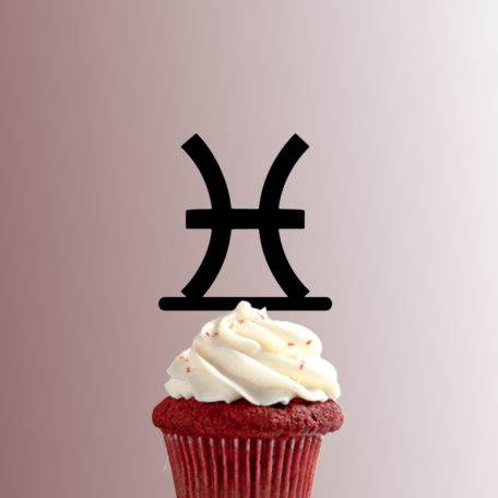 Zodiac - Pisces Symbol 228-268 Cupcake Topper