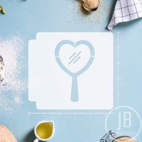 Heart Hand Mirror 783-C242 Stencil