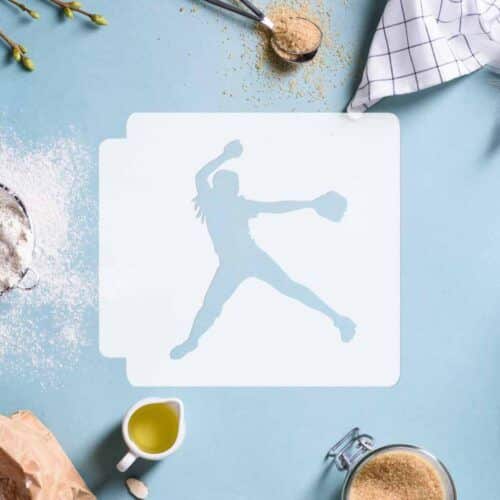 Softball Pitcher 783-C478 Stencil Silhouette
