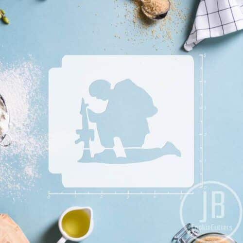 Soldier Kneeling 783-C211 Stencil