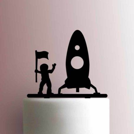 Astronaut and Spaceship 225-A111 Cake Topper