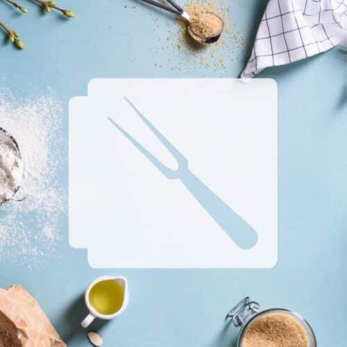 Carving Fork 783-C810 Stencil Silhouette