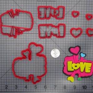 Comic Book Action Bubble - LOVE 266-E584 Cookie Cutter Set