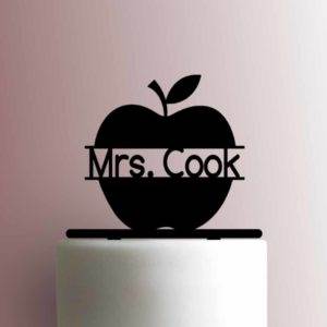 Custom Apple Teacher Name 225-A110 Cake Topper