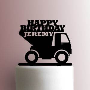 Custom Dump Truck Happy Birthday Name 225-A170 Cake Topper