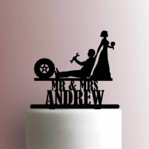 Custom Mechanic Wedding Name 225-A257 Cake Topper