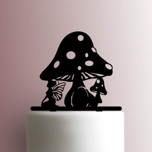Fairy under Mushroom 225-A175 Cake Topper