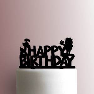Garfield and Odie Happy Birthday 225-A215 Cake Topper