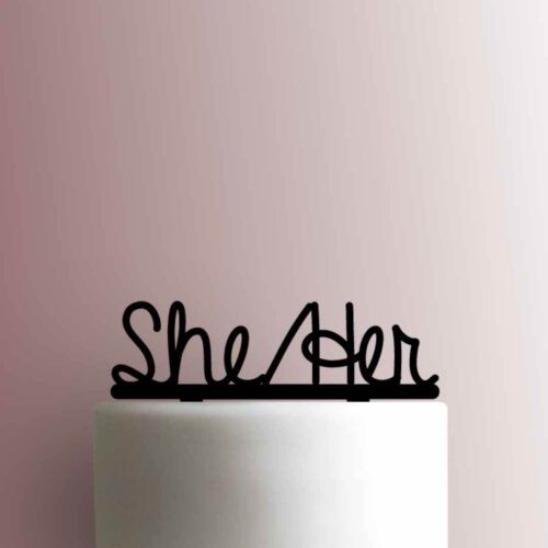 Gender Identity Pronoun She Her 225-A272 Cake Topper