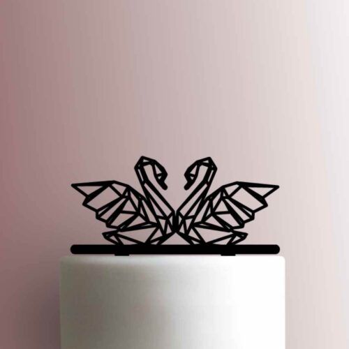 Geometric Swans 225-A152 Cake Topper