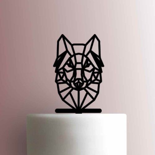 Geometric Wolf Head 225-A155 Cake Topper