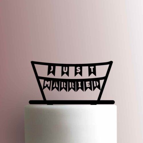 Just Married Banner 225-A254 Cake Topper