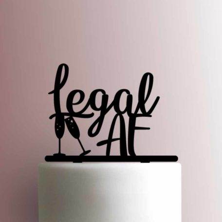Legal AF Champagne Flutes 225-A077 Cake Topper