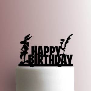Looney Tunes - Wile E Coyote and Road Runner Happy Birthday 225-A229 Cake Topper