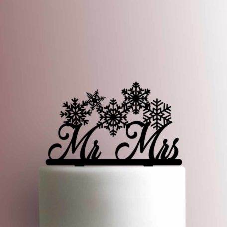 Mr and Mrs Snowflakes 225-986 Cake Topper