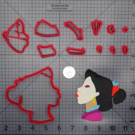 Mulan Makeup Profile Head 266-E038 Cookie Cutter Set