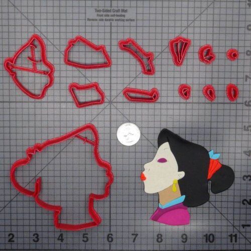 Mulan Makeup Profile Head 266-E038 Cookie Cutter Set