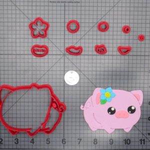 Pig with Flower 266-D788 Cookie Cutter Set