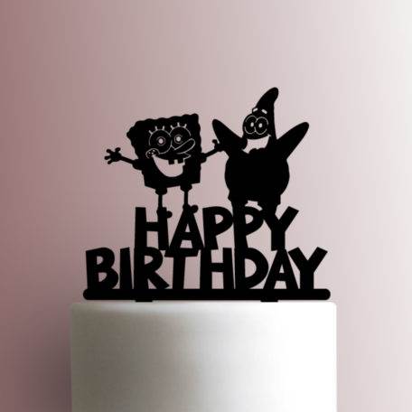 Spongebob Squarepants and Patrick Star Happy Birthday 225-A172 Cake Topper