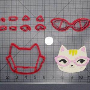 Cat with Glasses 266-D938 Cookie Cutter Set