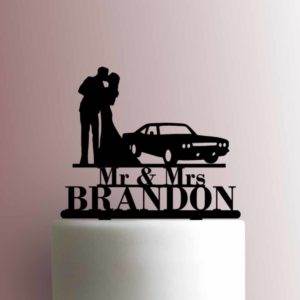 Custom Classic Muscle Car Wedding Name 225-A305 Cake Topper