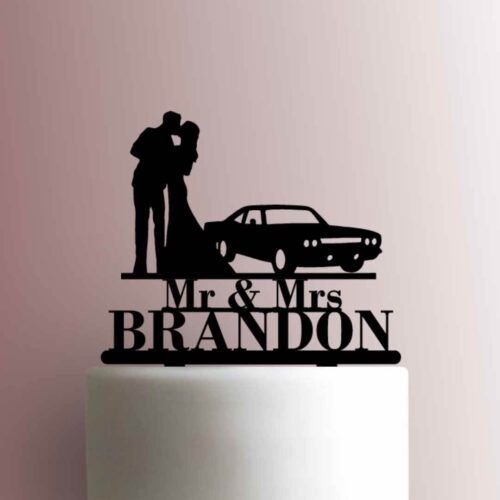 Custom Classic Muscle Car Wedding Name 225-A305 Cake Topper