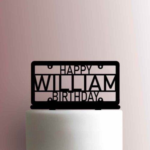 Custom License Plate Name 225-A312 Cake Topper