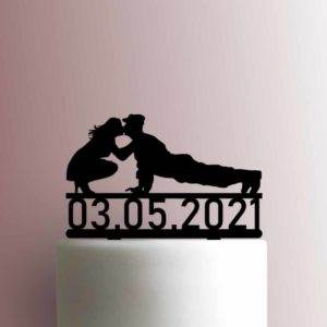 Custom Military Wedding Date 225-A311 Cake Topper