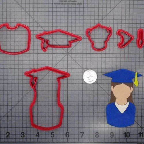 Graduation Girl 266-E777 Cookie Cutter Set