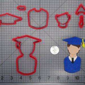 Graduation Man 266-E786 Cookie Cutter Set