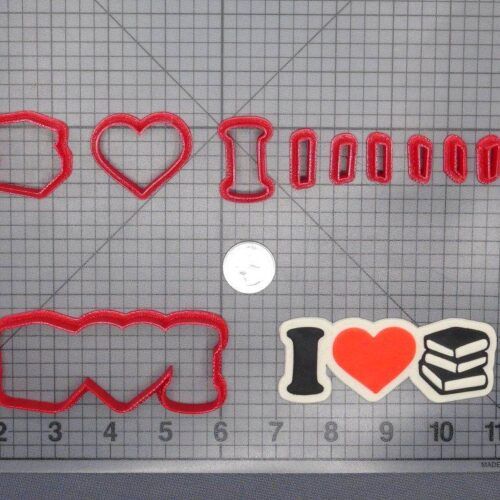 I Love Books 266-E020 Cookie Cutter Set