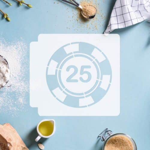 Poker Chip - Twenty Five Dollar 783-C866 Stencil