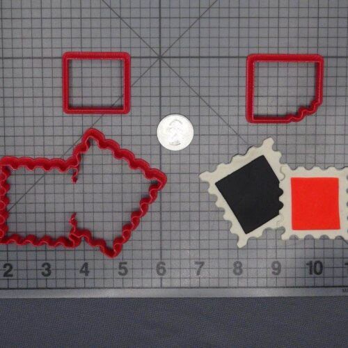 Postage Stamp 266-E102 Cookie Cutter Set