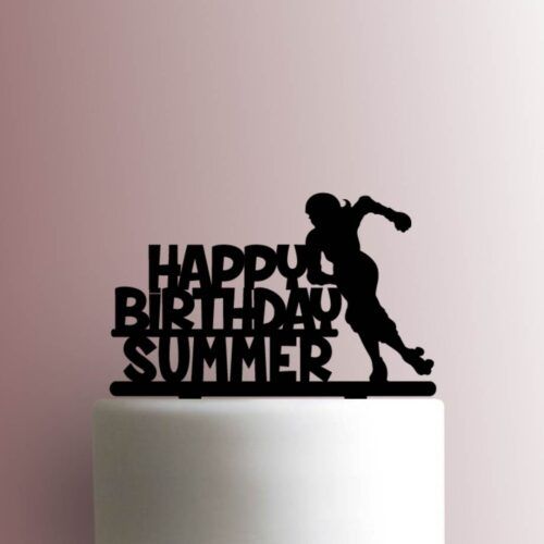 Roller Derby Happy Birthday Name 225-A216 Custom Cake Topper