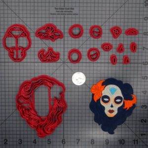 Day of the Dead - Sugar Skull Woman Head 266-E143 Cookie Cutter Set