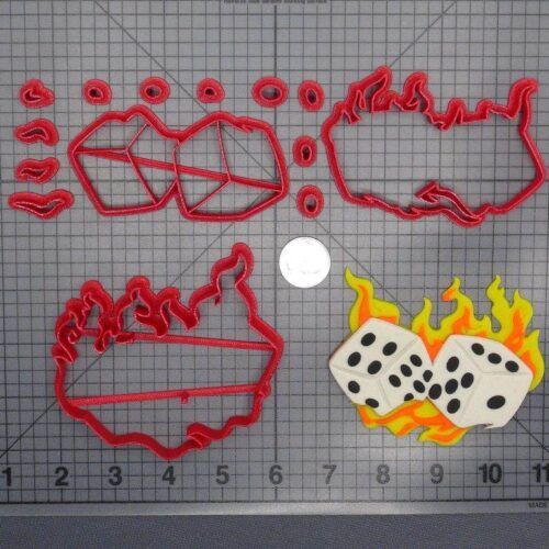 Dice on Fire 266-E021 Cookie Cutter Set