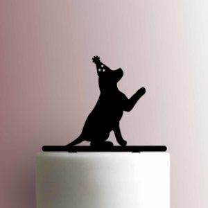 Dog with Party Hat 225-A327 Cake Topper