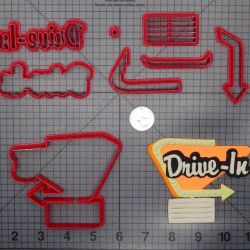 Drive in Sign 266-E296 Cookie Cutter Set