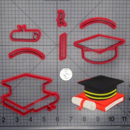 Graduation Cap Textbook and Diploma 266-E787 Cookie Cutter Set