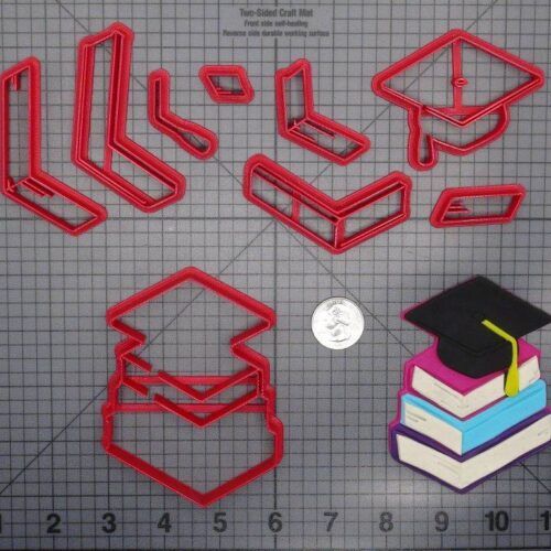Graduation Cap with Textbooks 266-E773 Cookie Cutter Set