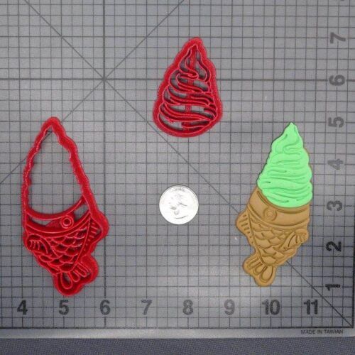Japan - Taiyaki Ice Cream Fish 266-D933 Cookie Cutter Set