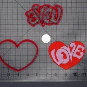 Love Heart 266-E254 Cookie Cutter Set