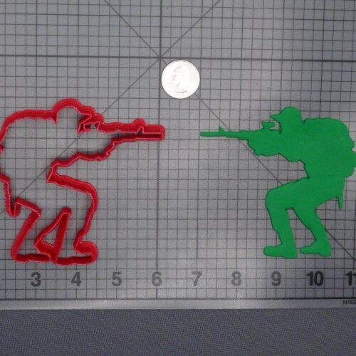 Soldier Aiming 266-E086 Cookie Cutter Silhouette