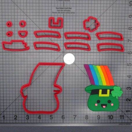 St Patricks Day - Leprechaun Hat with Rainbow 266-E783 Cookie Cutter Set