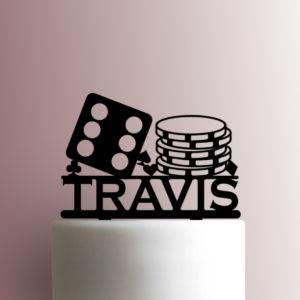 Casino Table Games Name 225-A344 Custom Cake Topper